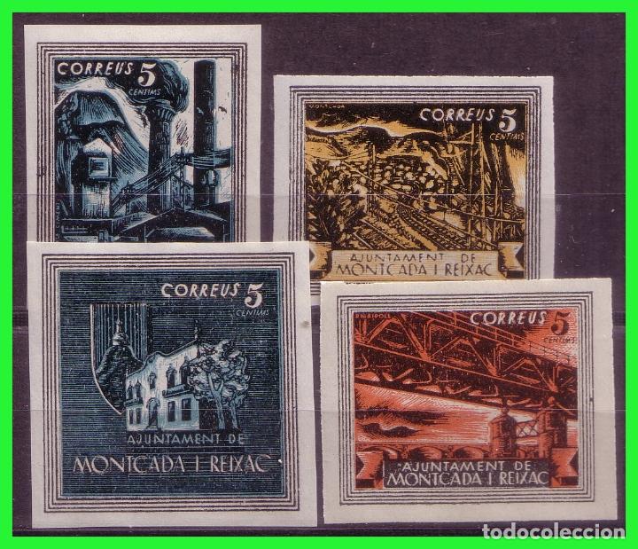 Briefmarken: Barcelona, MONTCADA y REIXACH, Guerra Civil, FESOFI N&ordm; 22 a 25 * *