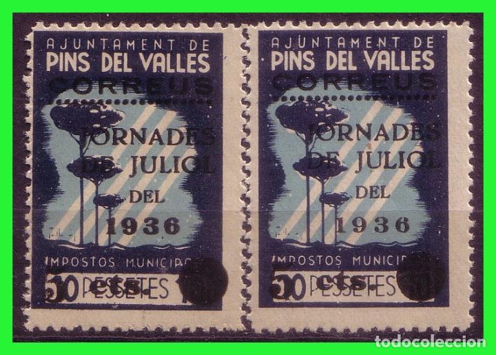 Briefmarken: Barcelona, Pins del Vall&eacute;s, Guerra Civil, FESOFI N&ordm; 12 * * variedad