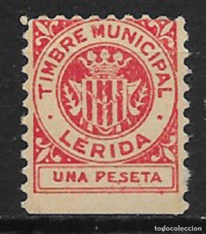 Sellos: LERIDA. 1 PTA ROJO - Foto 1