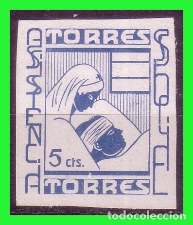 Briefmarken: Guera Civil sello local TORRES, Ja&eacute;n, FESOFI n&ordm; 1 (*)
