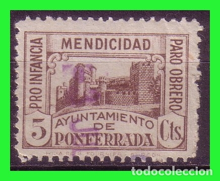 Selos: Guera Civil sellos locales LEON, PONFERRADA, FESOFI n&ordm; 1 (o)