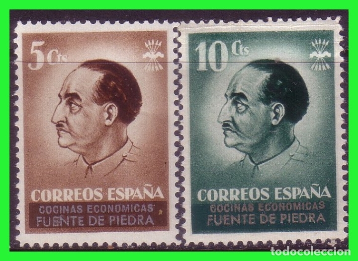 Briefmarken: M&Aacute;LAGA Fuente de Piedra,  Sellos locales guerra civil, FESOFI  n&ordm; 16 y 17 * *