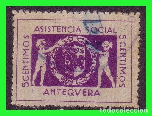 Briefmarken: M&Aacute;LAGA Antequera, Sellos locales guerra civil, FESOFI n&ordm; 1a (o)