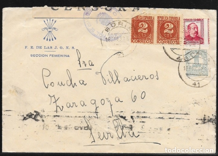 Sellos: 1937.- SORIA A SEVILLA - Foto 1
