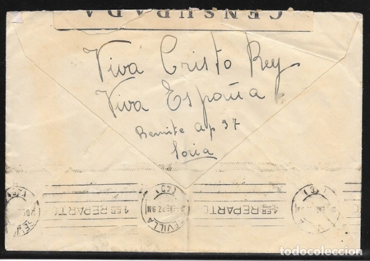 Sellos: 1937.- SORIA A SEVILLA - Foto 2