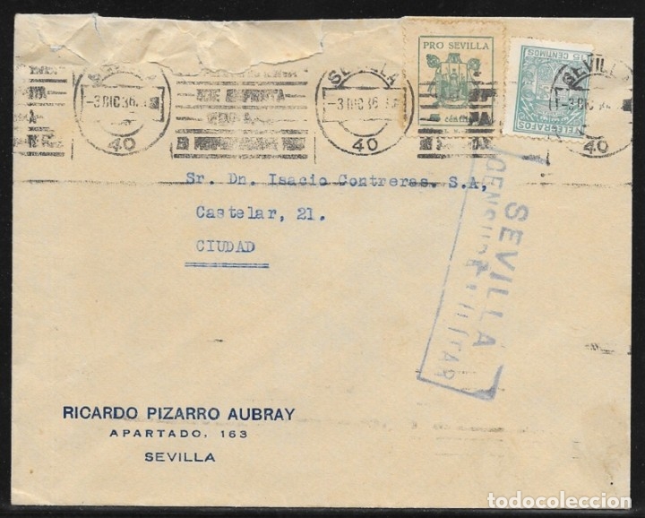 Sellos: 1936.- SEVILLA INTERIOR. - Foto 1