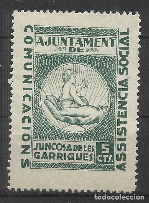 Briefmarken: AJUNTAMENT JUNCOSA DE LES GARRIGUES 5 CTS ASISTENCIA SOCIAL COMUNICACIONS NUEVO(*)