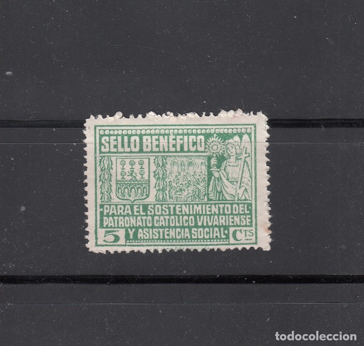 Briefmarken: SELLO BEN&Eacute;FICO PARA EL SOSTENIMIENTO DEL PATRONATO VIVARIENSE. 5 CTS.