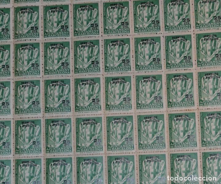 Sellos: HOJA CON 100 SELLOS DE BARCELONA - Foto 1