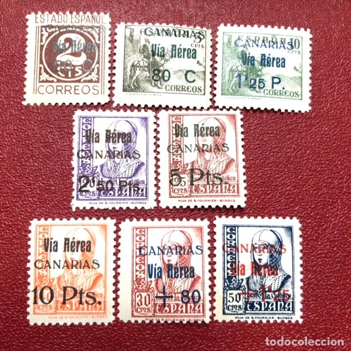 Briefmarken: 1938 Canarias edifil 44 al 51 serie completa Nuevos** MNH con goma sin charnela