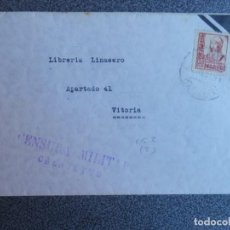 Sellos: SOBRE AÑO 1937 CENSURA MILITAR DE CALATAYUD ZARAGOZA. Lote 192348632