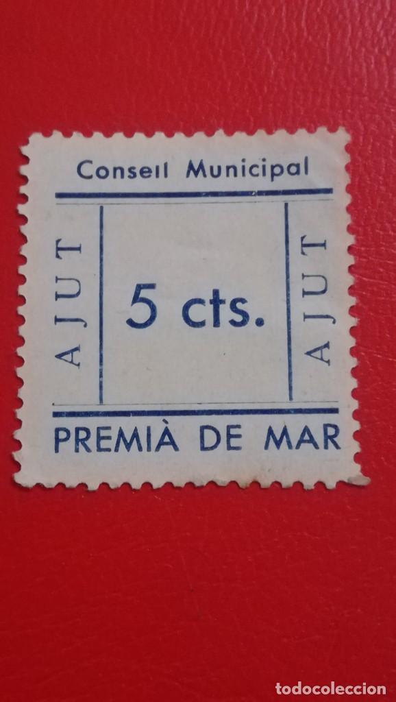 Stamps: SELLO 5 CTS CONSEIL MUNICIPAL AJUT, PREMIA DE MAR, BARCELONA
