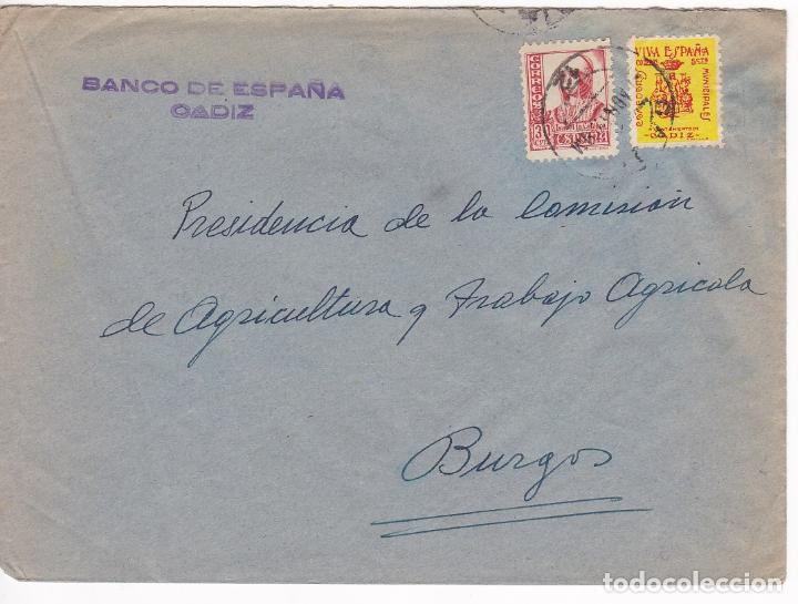 F6-12- guerra civil. carta cádiz - burgos 1937. - Comprar 
