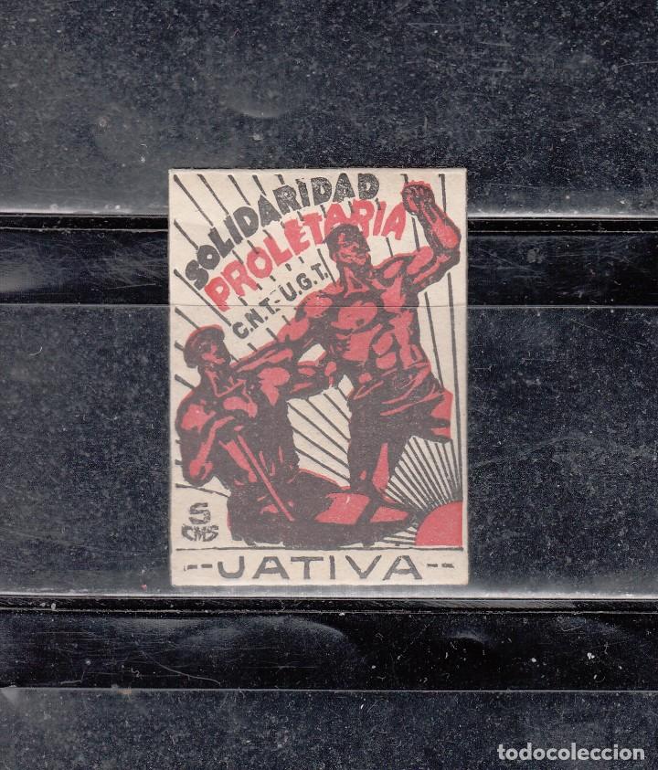 Briefmarken: JATIVA. SOLIDARIDAD PROLETARIA CNT-UGT. 5 CTS.