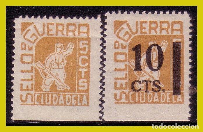 Briefmarken: LOCALES, Baleares, CIUDADELA , Guerra Civil, FESOFI N&ordm; 12 y 13 *
