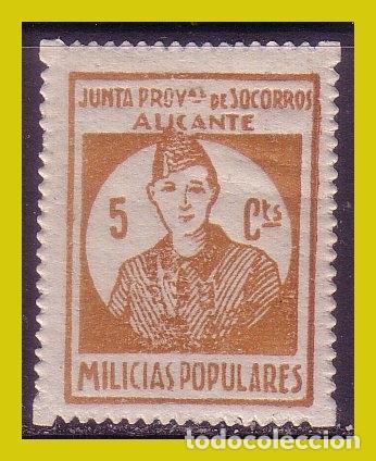 Briefmarken: LOCALES, Alicante, Guerra Civil, FESOFI n&ordm; 5a * *