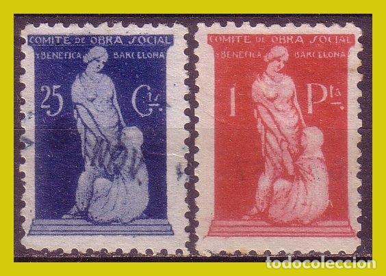 Briefmarken: Guerra civil, Barcelona, FESOFI N&ordm; 116 y 118 (o)