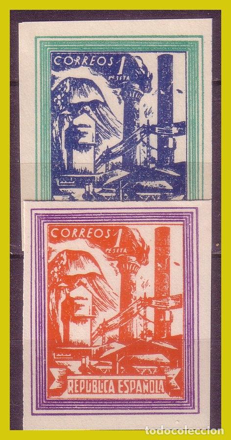 Briefmarken: Guerra civil, Barcelona, FESOFI N&ordm; SH114 y SH115 (*)