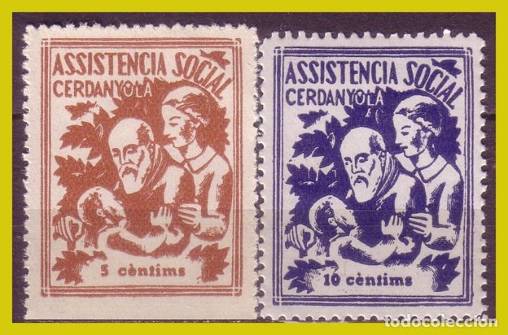 Stamps: Guerra civil, Barcelona CERDANYOLA, FESOFI n&ordm; 1 y 2 * *