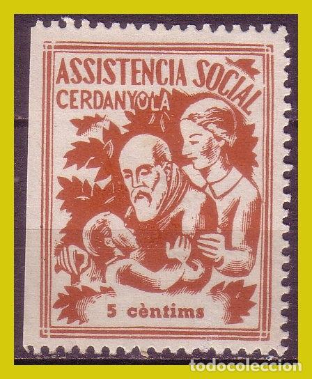 Stamps: Guerra civil, Barcelona CERDANYOLA, FESOFI n&ordm;  2 * numeraci&oacute;n azul