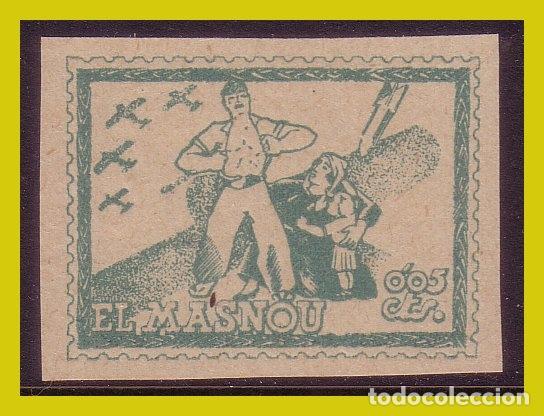 Stamps: Guerra civil, Barcelona MASNOU, FESOFI n&ordm; SH22 * * 5 cts verde