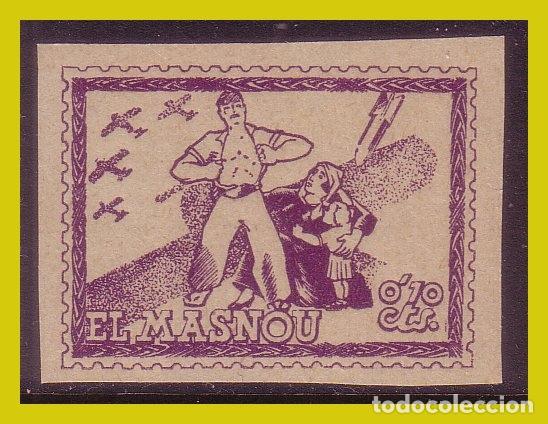 Stamps: Guerra civil, Barcelona MASNOU, FESOFI n&ordm; SH22 * * 10 cts violeta