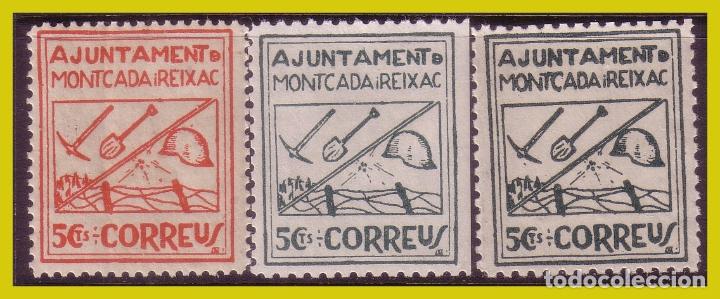 Stamps: Guerra civil, Barcelona MONTCADA I REIXACH, FESOFI n&ordm; 13 a 15 * *