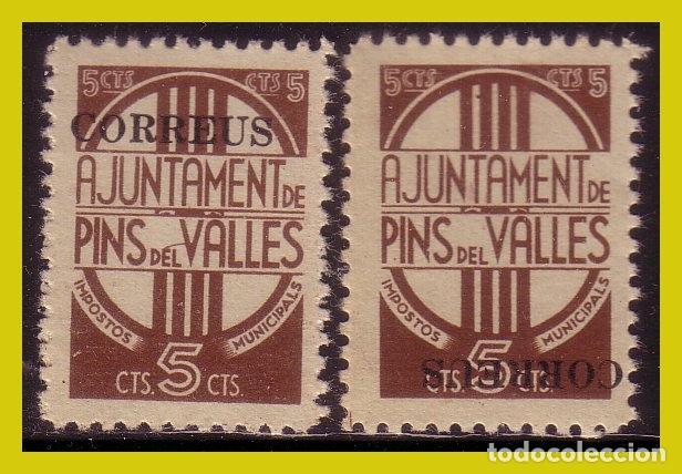 Stamps: Guerra civil, Barcelona PINS DEL VALL&Eacute;S, FESOFI n&ordm; 38 y 38i * *
