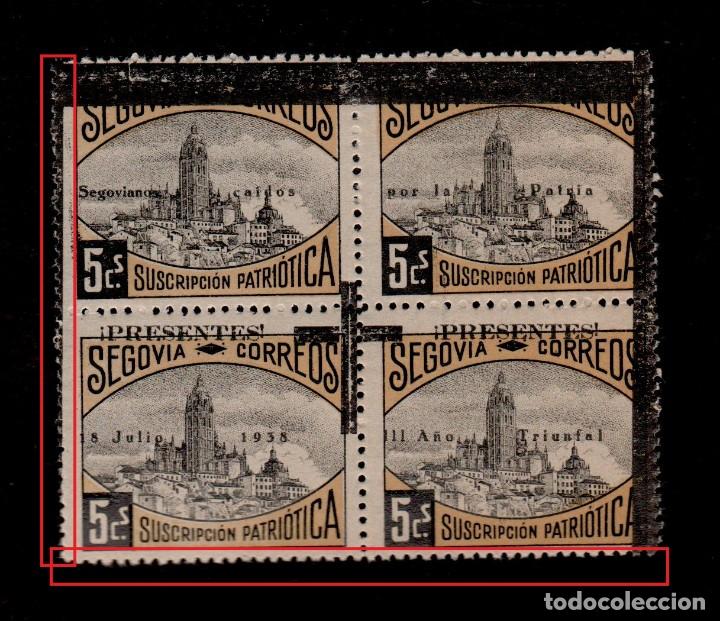 Timbres: 0433 Guerra Civil Vi&ntilde;eta SEGOVIA Fesofi n&ordm; 51 VARIEDAD Impresion muy desplazada