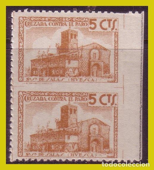 Stamps: Guerra civil, Sellos locales Huesca, ERMITA DE SALAS, FESOFI n&ordm; 12pvs * * Contra el paro