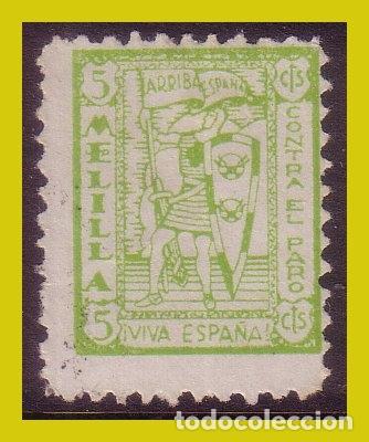 Briefmarken: Guerra civil, Sellos locales Melilla, MELILLA, FESOFI n&ordm; 15 (*)