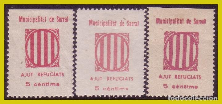 Timbres: Guerra civil, Sellos locales Tarragona, SARRAL, FESOFI n&ordm; 8 * VARIEDADES COLOR
