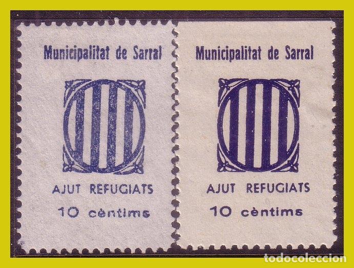 Timbres: Guerra civil, Sellos locales Tarragona, SARRAL, FESOFI n&ordm; 9 * VARIEDADES COLOR