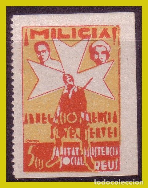 Timbres: Guerra civil, Sellos locales Tarragona, REUS, FESOFI n&ordm; 3 *