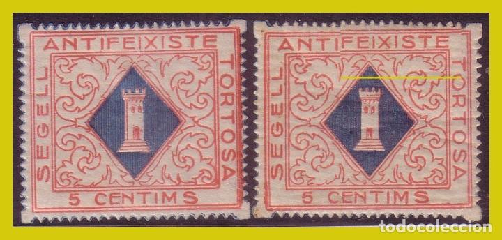 Timbres: Guerra civil, Sellos locales Tarragona, TORTOSA, FESOFI n&ordm; 1 * * y 3 *