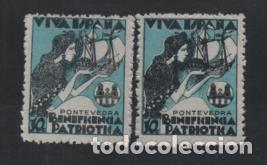Selos: PONTEVEDRA, 5 CTS,- BENEFICENCIA- DOS TONOS DE NEGRO. NUEVOS- VER FOTO