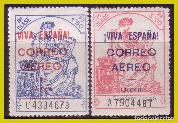 Briefmarken: E. L. Patri&oacute;ticas 1936 Burgos, EDIFIL n&ordm; 21 y 22 * *