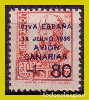 Briefmarken: E. L. Patri&oacute;ticas Canarias 1937 EDIFIL n&ordm; 15 * *