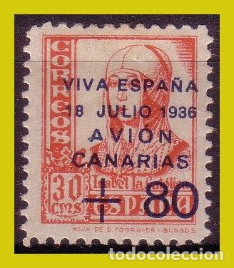 Briefmarken: E. L. Patri&oacute;ticas Canarias 1937 EDIFIL n&ordm; 15 *