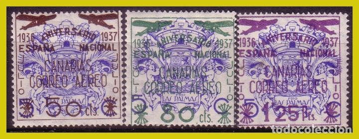 Briefmarken: E. L. Patri&oacute;ticas Canarias 1937 EDIFIL n&ordm; 31 a 33 *