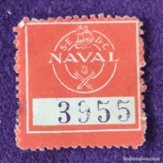 Sellos: VIÑETA DE LA NAVAL. VIZCAYA. 1930-40. ESCASO. VALE. SELLO.
