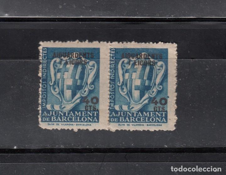 Briefmarken: JUNTAMENT DE BARCELONA. SOBRECARGADO. PAREJA DE 50 CTS.