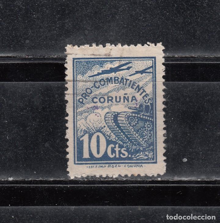 Sellos: CORU&Ntilde;A. PRO-COMBATIENTES. 10 CTS. - Foto 1