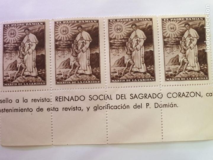 Briefmarken: SELLOS VI&Ntilde;ETA EL PADRE DAMIAN MARTIR DE LA CARIDAD CON BORDE DE PLIEGO