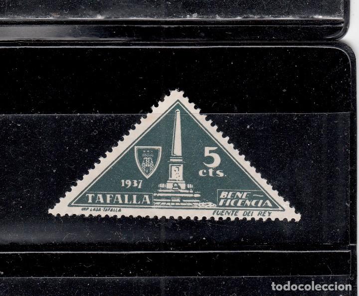 Stamps: TAFALLA. BENEFICENCIA. 5 CTS.