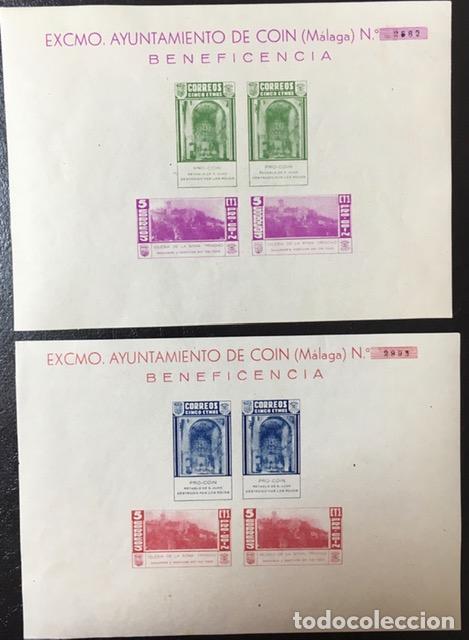 Timbres: Sellos Serie Beneficiencia de Co&iacute;n ( M&aacute;laga ). Sin dentar. Ver fotos