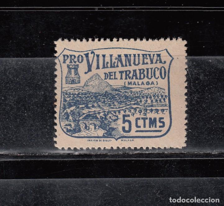 Stamps: PRO-VILLANUEVA DEL TRABUCO. 5 CTS.
