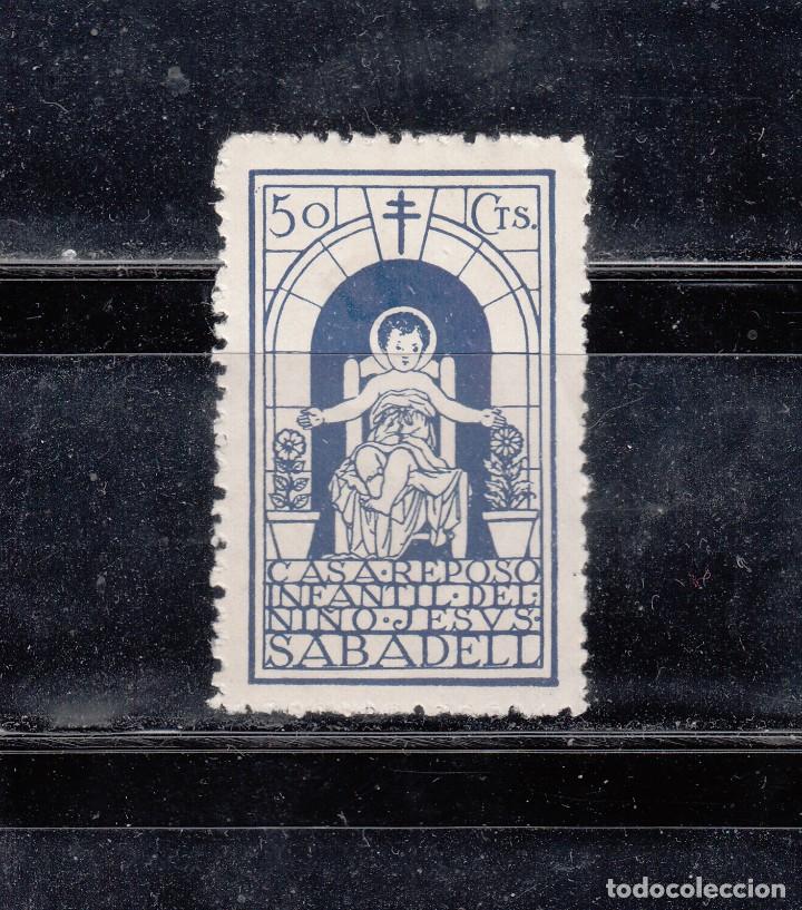 Stamps: SABADELL. CASA DE REPOSO INFANTILDEL NI&Ntilde;O JESUS. 50 CTS.