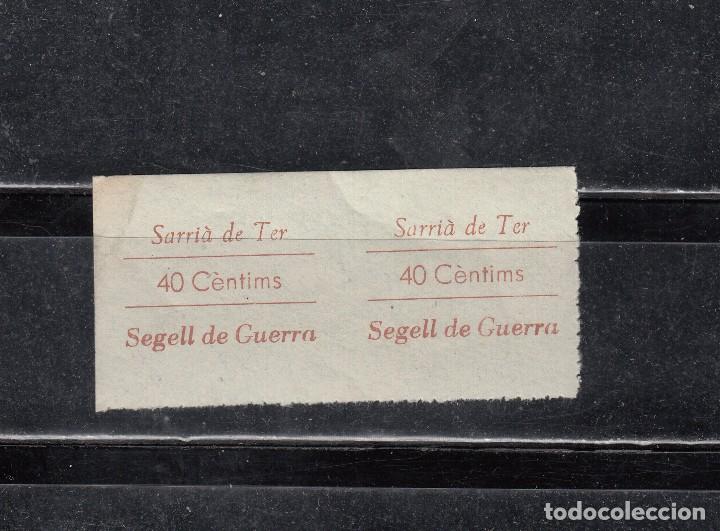 Stamps: SARRIA DE TER. SEGELL DE GUERRA. PAREJA DE 40 CTS.