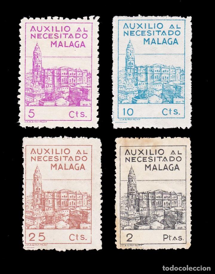 Selos: *** AUXILIO AL NECESITADO -M&Aacute;LAGA- 5-25 CTS Y 2-10 PTAS. ALLEPUZ 6/7/9/12. NUEVOS ***